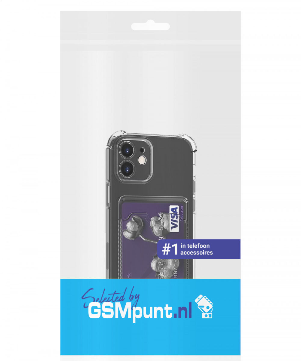 Apple iPhone 12 Mini Hoesje Dun TPU met Pasjeshouder Transparant afbeelding 6