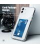 Apple iPhone 11 Hoesje Dun TPU met Pasjeshouder Back Cover Transparant