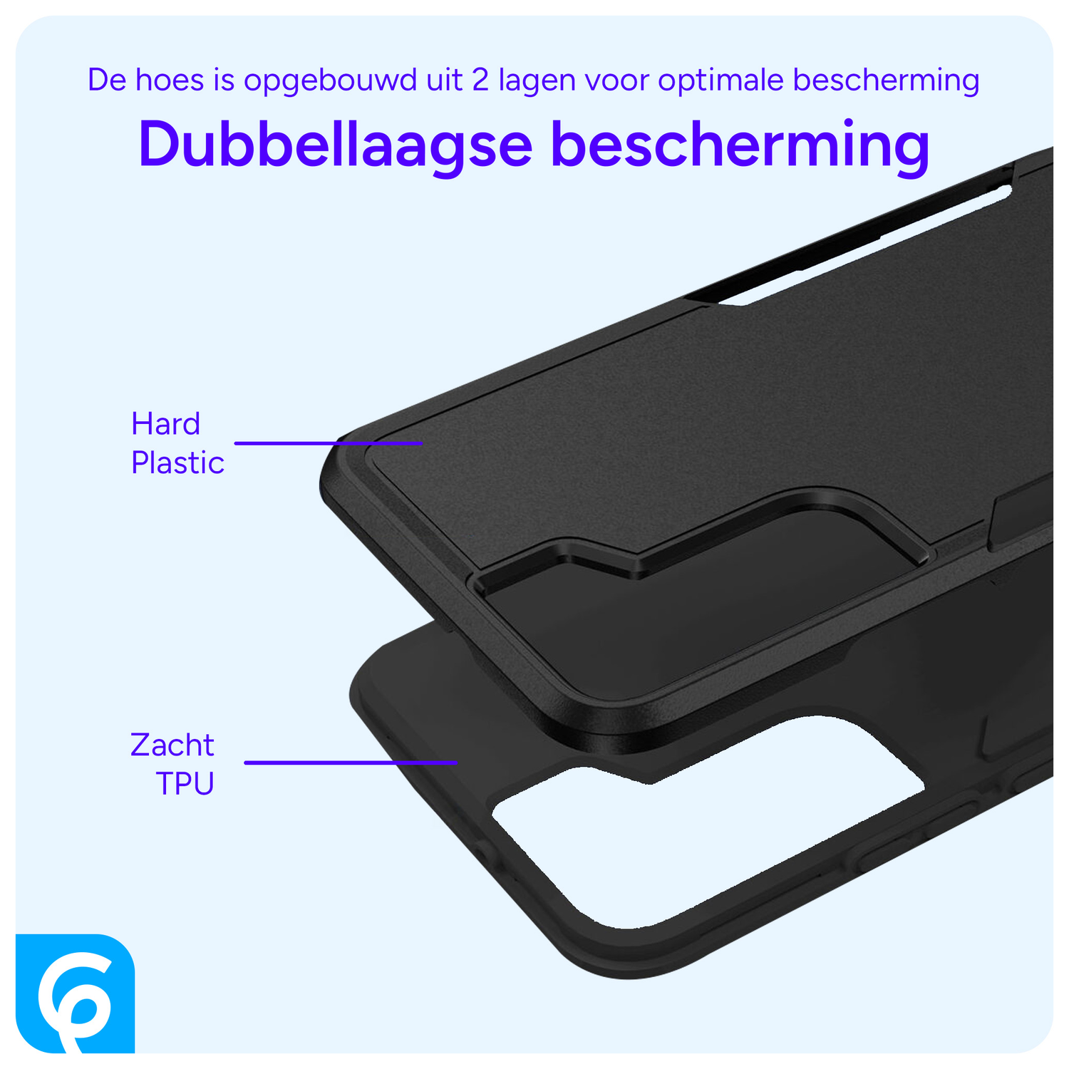 Samsung Galaxy S23 Hoesje Schokbestendige Hardcase Back Cover Zwart afbeelding 3