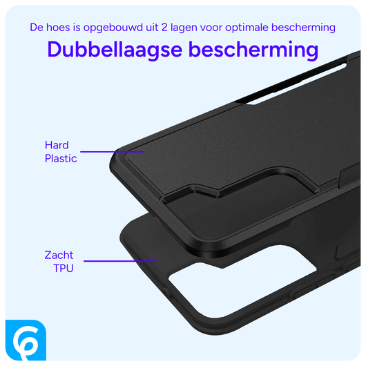 Samsung Galaxy S23 Hoesje Schokbestendige Hardcase Back Cover Zwart afbeelding 3