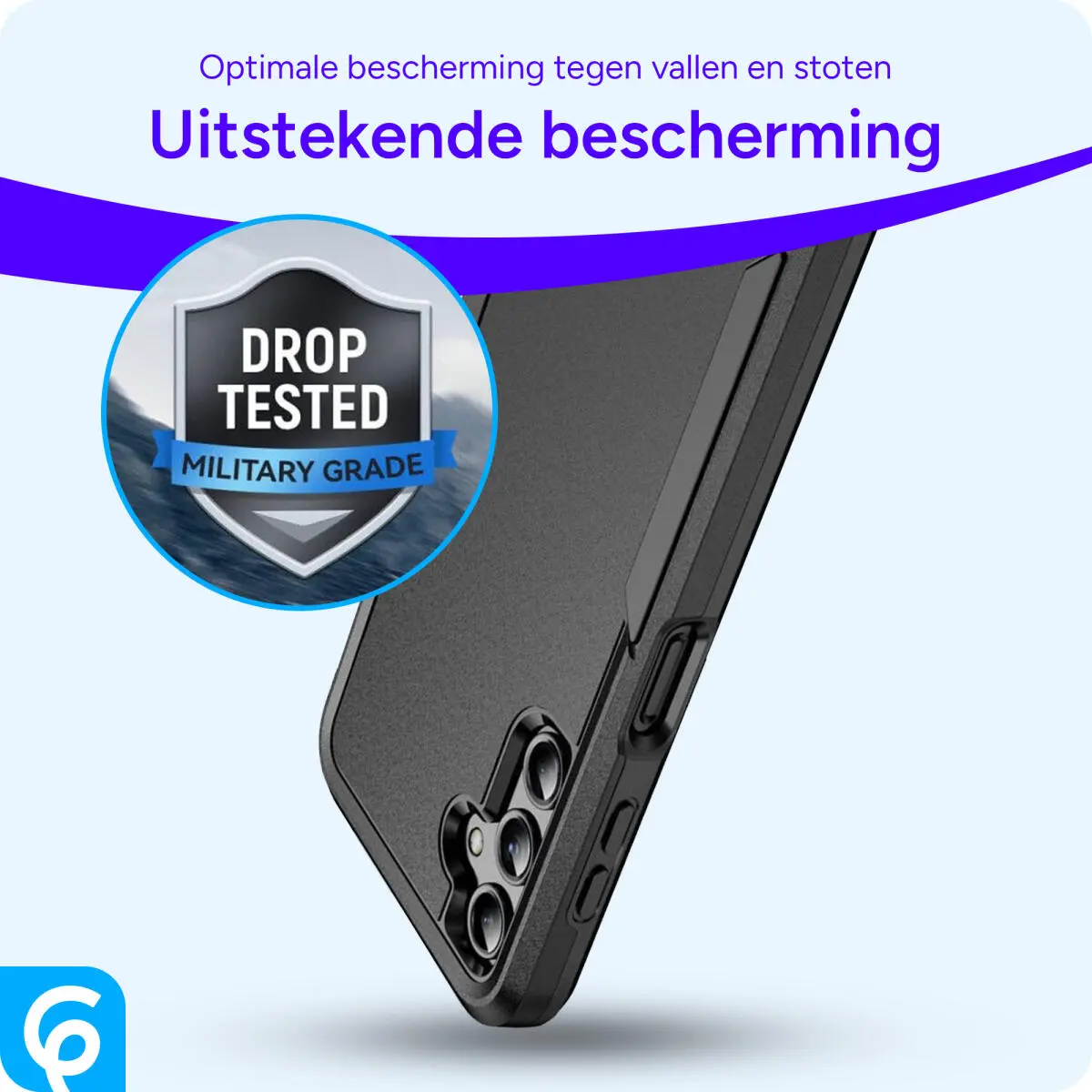 Samsung Galaxy A14 Hoesje Schokbestendige Hardcase Back Cover Zwart afbeelding 2