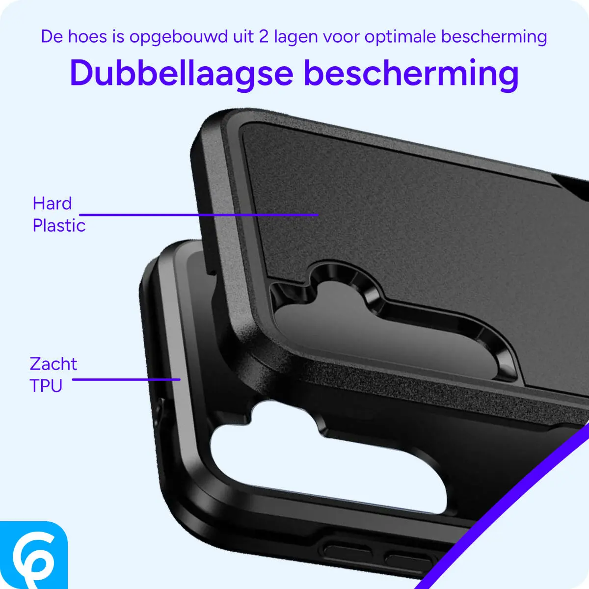 Samsung Galaxy A14 Hoesje Schokbestendige Hardcase Back Cover Zwart afbeelding 6