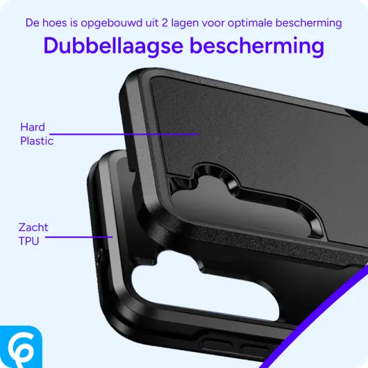 Samsung Galaxy A14 Hoesje Schokbestendige Hardcase Back Cover Zwart afbeelding 6
