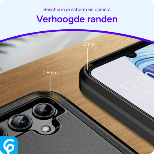 Samsung Galaxy A14 Hoesje Schokbestendige Hardcase Back Cover Zwart afbeelding 4