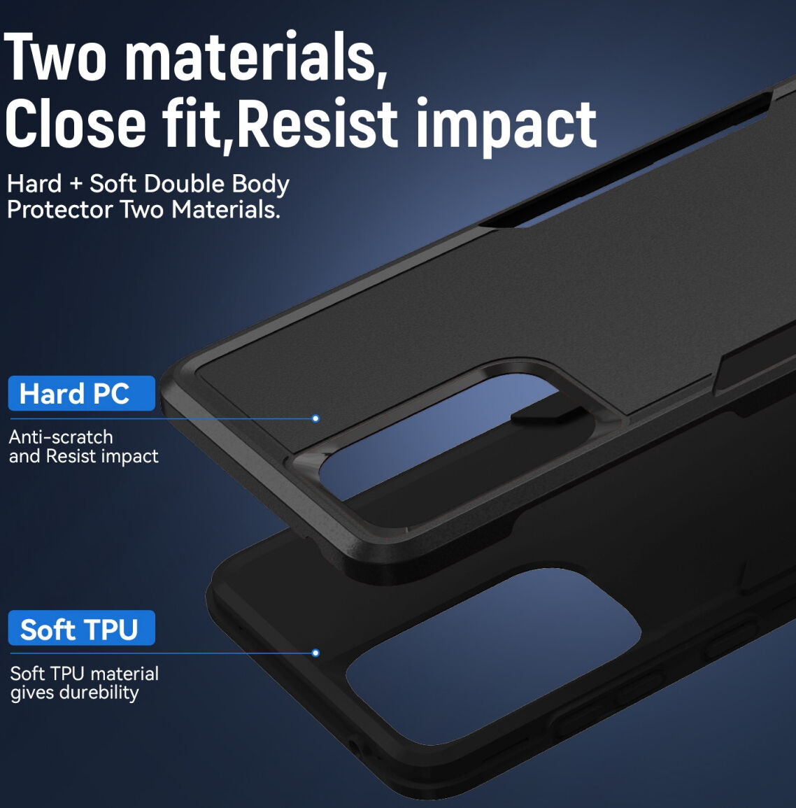 Samsung Galaxy A53 Hoesje Schokbestendige Hardcase Back Cover Zwart afbeelding 5