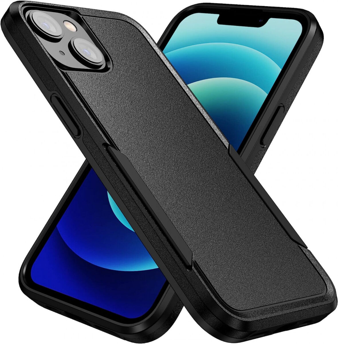 Apple iPhone 14 Hoesje Schokbestendige Hardcase Back Cover Zwart afbeelding 1
