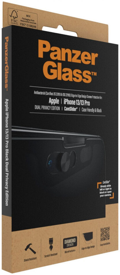 PanzerGlass Camslider Apple iPhone 13/13 Pro Screen Protector CF Zwart afbeelding 4