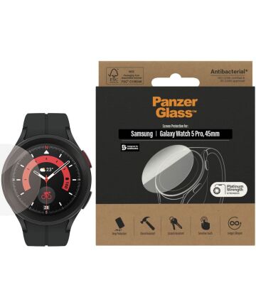 PanzerGlass - Samsung Galaxy Watch 5 Pro Antibacteriële Screenprotector Screen Protectors