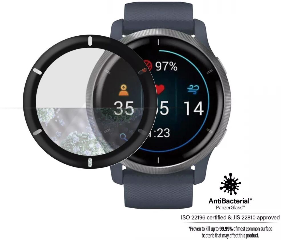 PanzerGlass - Garmin Venu 2/Venu 2 Plus/Vivoactive 4 Screen Protector afbeelding 2