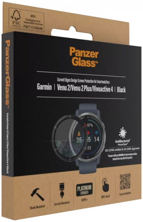 PanzerGlass - Garmin Venu 2/Venu 2 Plus/Vivoactive 4 Screen Protector afbeelding 6
