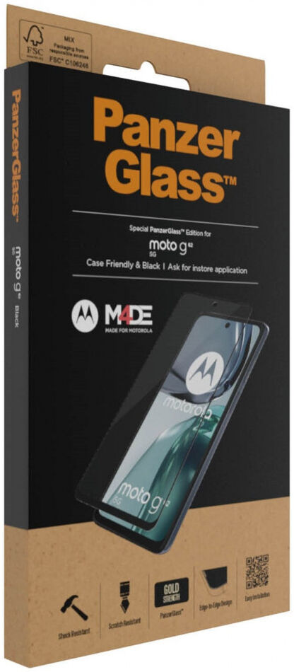 PanzerGlass Motorola Moto G62 Screen Protector Case Friendly Zwart afbeelding 3