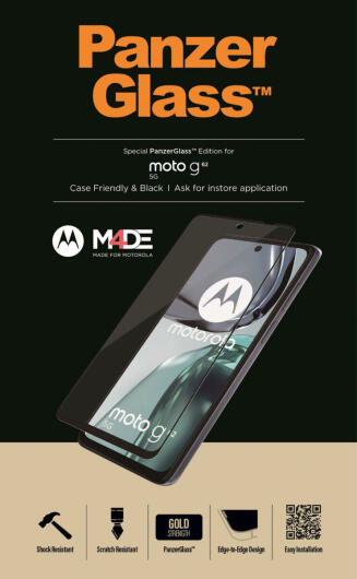 PanzerGlass Motorola Moto G62 Screen Protector Case Friendly Zwart afbeelding 2