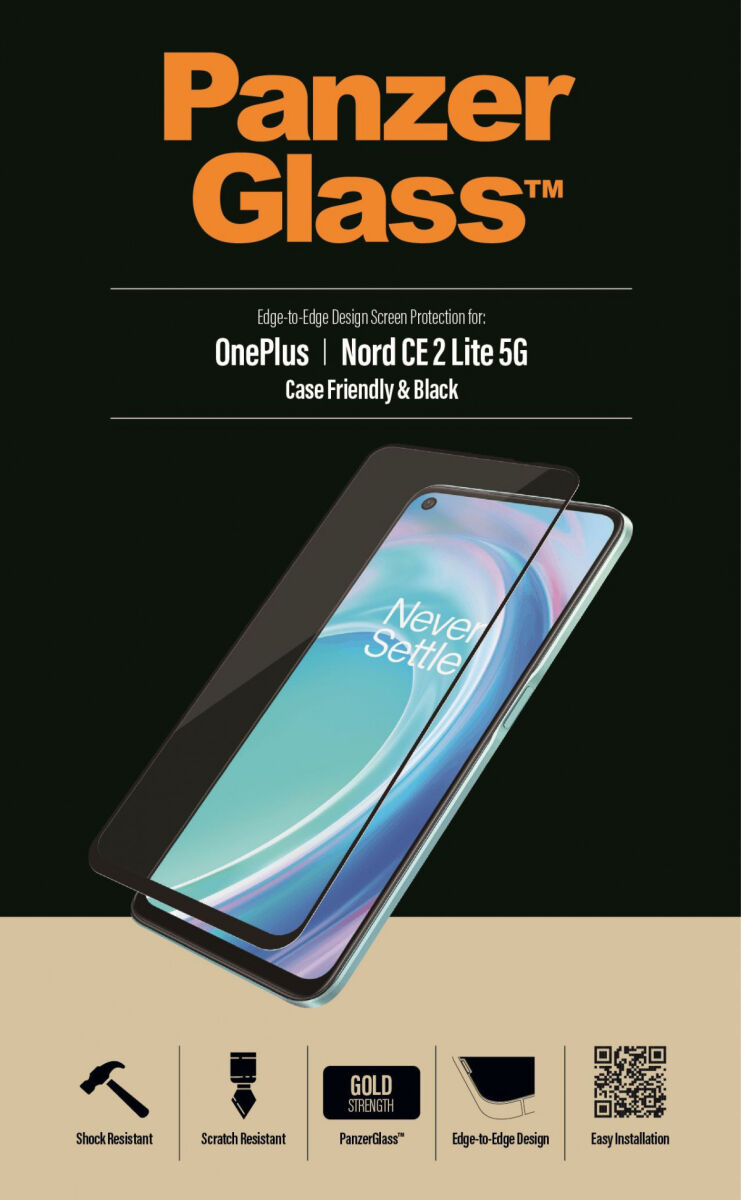 PanzerGlass OnePlus Nord CE 2 Lite Screen Protector Case Friendly afbeelding 4