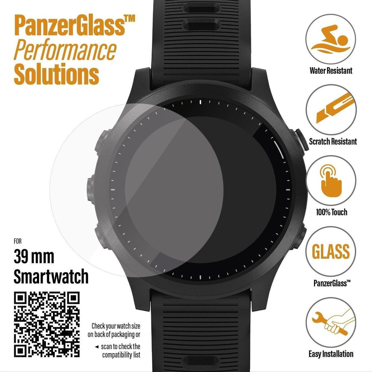PanzerGlass Universele Antibacteriële 39MM Smartwatch Screenprotector afbeelding 2