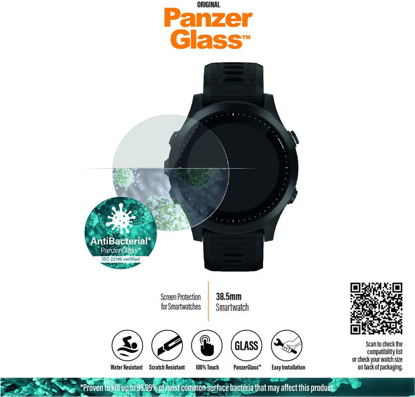 PanzerGlass Antibacteriële 38.5MM Smartwatch Screenprotector afbeelding 6