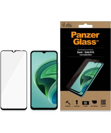 PanzerGlass Xiaomi Redmi 10 Screen Protector Case Friendly Zwart Screen Protectors