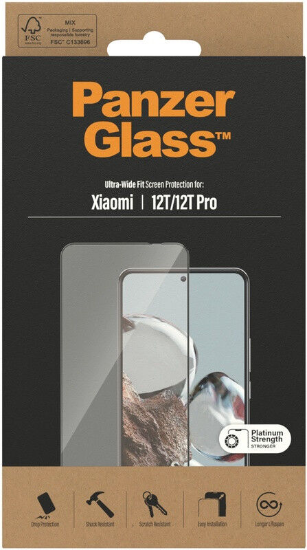 PanzerGlass Ultra-Wide Xiaomi 12T / 12T Pro Screen Protector afbeelding 2