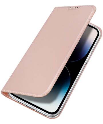 Dux Ducis Skin Pro Apple iPhone 15 Pro Hoesje Portemonnee Roze Hoesjes