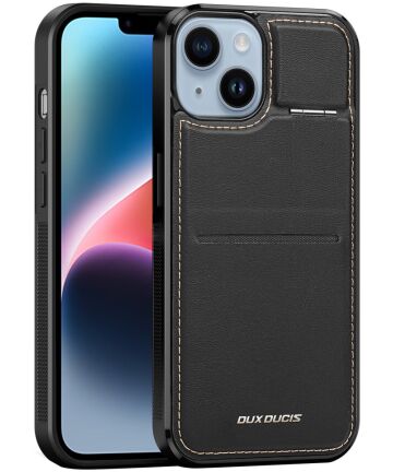 Dux Ducis Rafi iPhone 14 / 13 Hoesje MagSafe Pasjes Houder RFID Zwart Hoesjes
