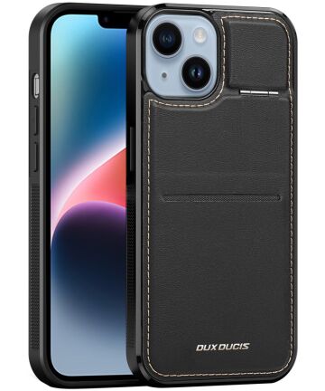 Dux Ducis Rafi iPhone 14 Plus Hoesje MagSafe Pasjes Houder RFID Zwart Hoesjes