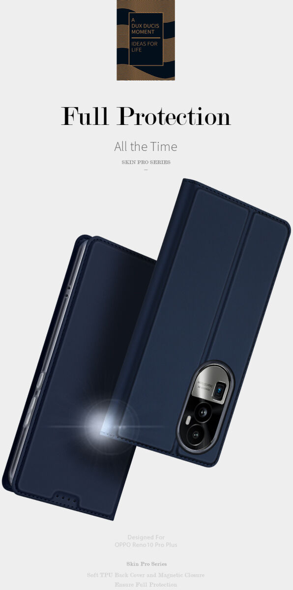 Dux Ducis Skin Pro Oppo Reno 10 Pro Plus Hoesje Portemonnee Blauw afbeelding 9