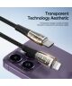 Duzzona 3A USB-C naar Lightning Kabel PD 27W 1M Transparant