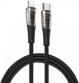 Duzzona 3A USB-C naar Lightning Kabel PD 27W 1M Transparant