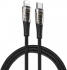 Duzzona 3A USB-C naar Lightning Kabel PD 27W 1M Transparant afbeelding 1