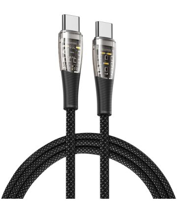 Duzzona A6 USB-C naar USB-C Data en Laadkabel 65W 1M Transparant Kabels