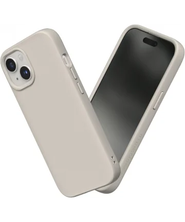 RhinoShield SolidSuit Apple iPhone 15 Hoesje Shell Beige Hoesjes