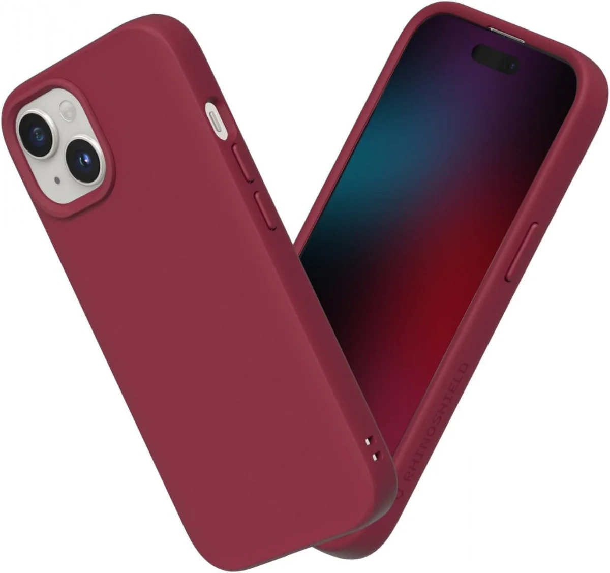 RhinoShield SolidSuit Apple iPhone 15 Hoesje Bordeaux Red afbeelding 1