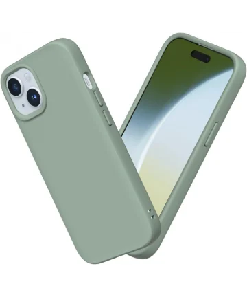 RhinoShield SolidSuit iPhone 15 Plus Hoesje Back Cover Sage Green Hoesjes