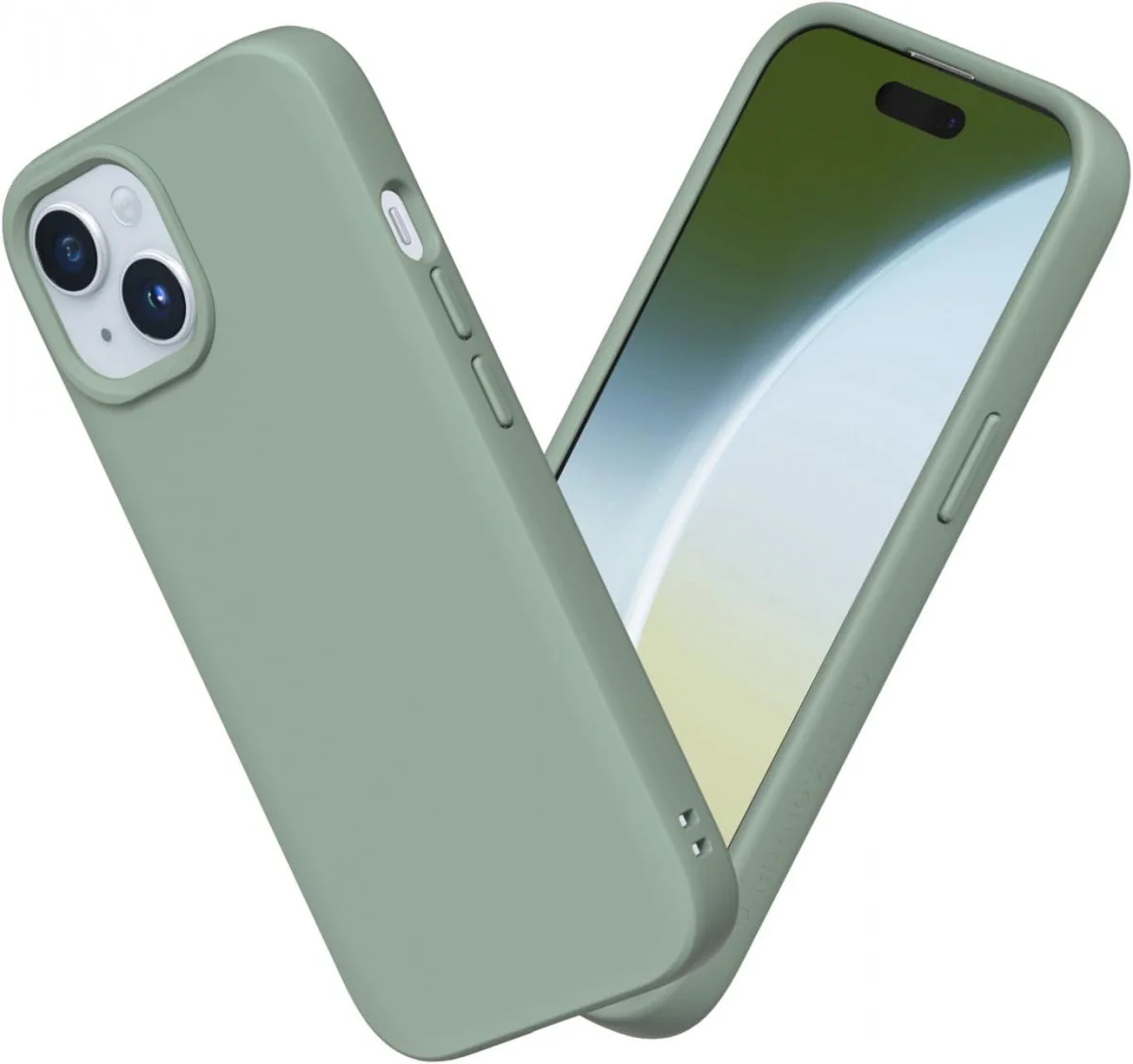 RhinoShield SolidSuit iPhone 15 Plus Hoesje Back Cover Sage Green afbeelding 1
