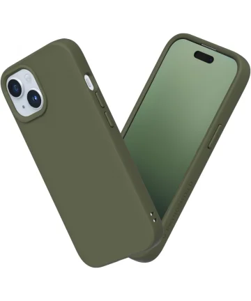 RhinoShield SolidSuit iPhone 15 Plus Hoesje Back Cover Seaweed Green Hoesjes