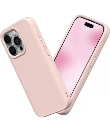 RhinoShield SolidSuit iPhone 15 Pro Hoesje Back Cover Blush Pink Hoesjes