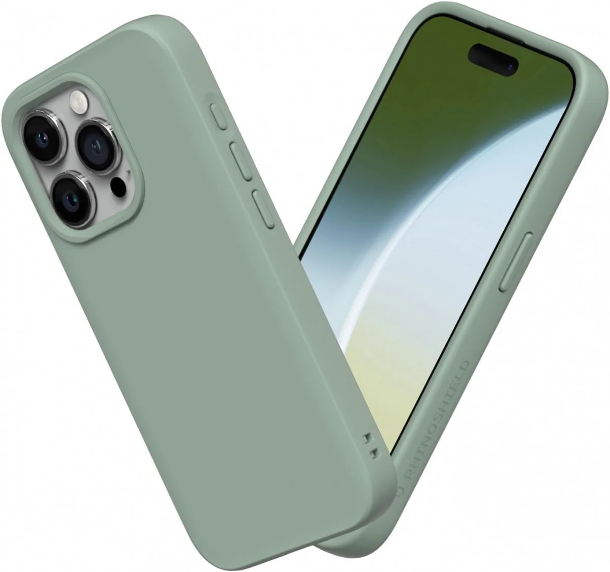 RhinoShield SolidSuit iPhone 15 Pro Hoesje Back Cover Sage Green afbeelding 1
