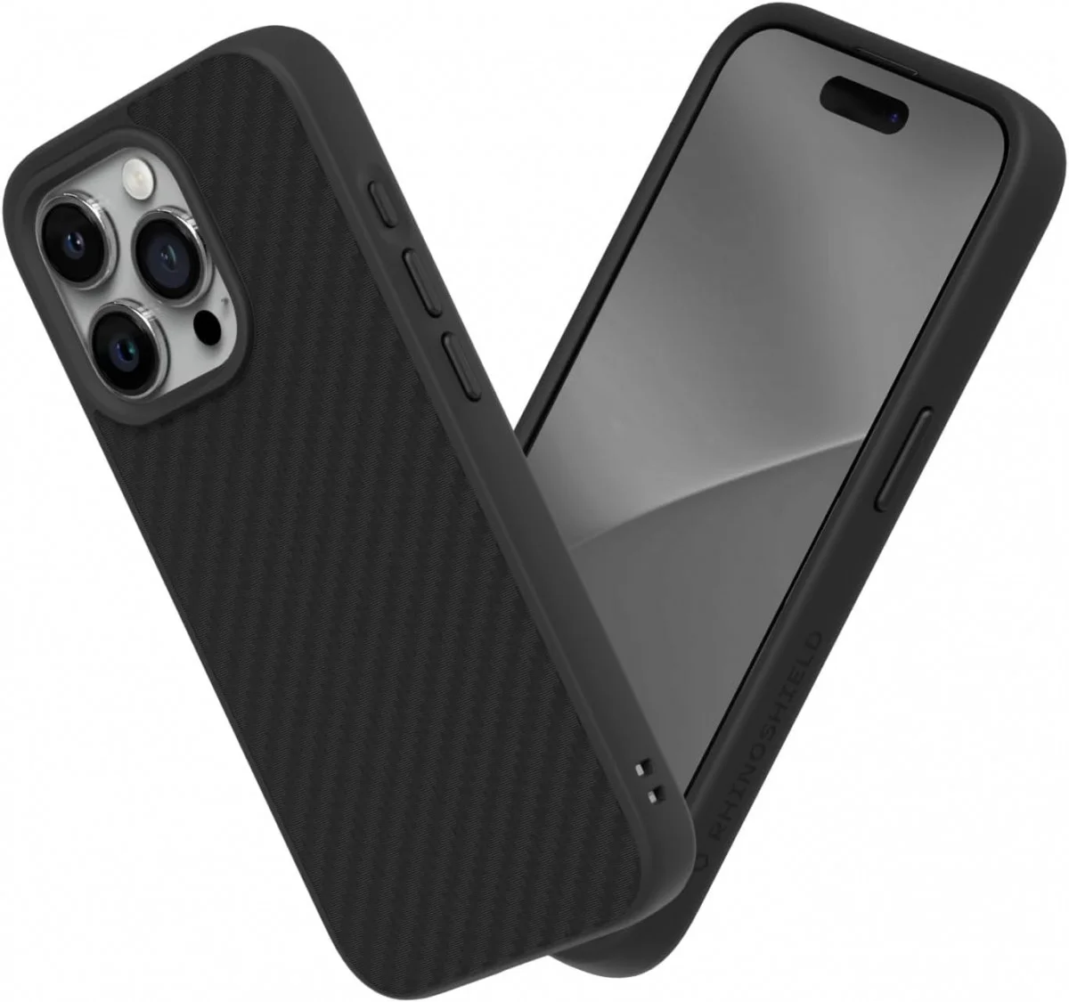 RhinoShield SolidSuit iPhone 15 Pro Hoesje Back Cover Carbon Zwart afbeelding 1