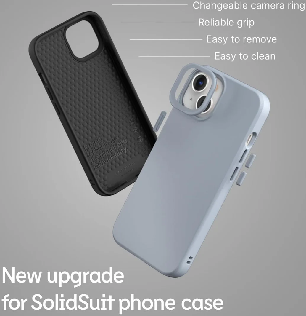 RhinoShield SolidSuit iPhone 15 Pro Hoesje Back Cover Carbon Zwart afbeelding 2