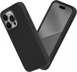 RhinoShield SolidSuit iPhone 15 Pro Hoesje Back Cover Carbon Zwart