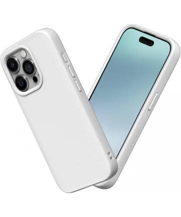 RhinoShield SolidSuit iPhone 15 Pro Max Back Cover White Hoesjes
