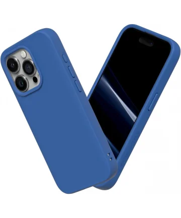 RhinoShield SolidSuit iPhone 15 Pro Max Back Cover Cobalt Blue Hoesjes