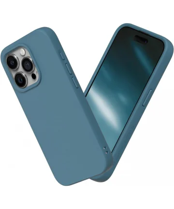 RhinoShield SolidSuit iPhone 15 Pro Max Back Cover Ocean Blue Hoesjes
