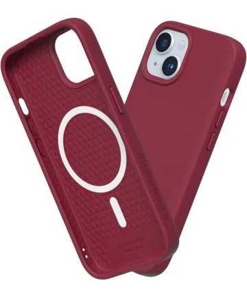 Rhinoshield Solidsuit Apple iPhone 15 Plus Hoesje MagSafe Bordeaux Red Hoesjes