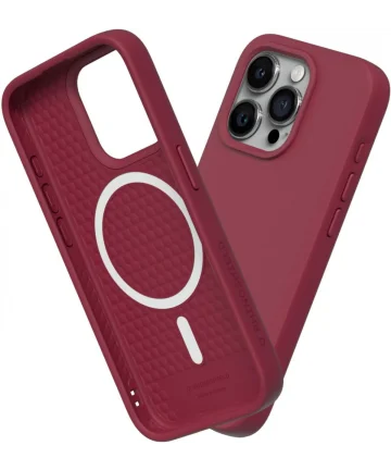Rhinoshield Solidsuit iPhone 15 Pro Max Hoesje MagSafe Bordeaux Red Hoesjes
