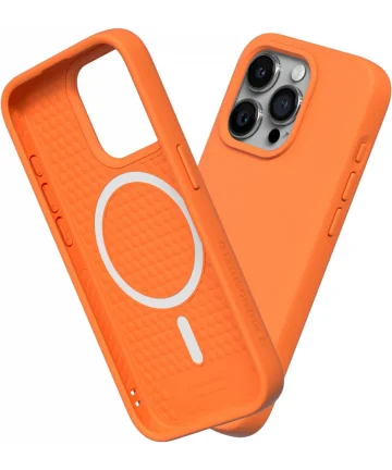 Rhinoshield Solidsuit iPhone 15 Pro Max Hoesje MagSafe Neon Orange Hoesjes