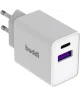 Buddi 30W GaN Mini Oplader USB-C Power Delivery + USB-A QC 4.0 Wit