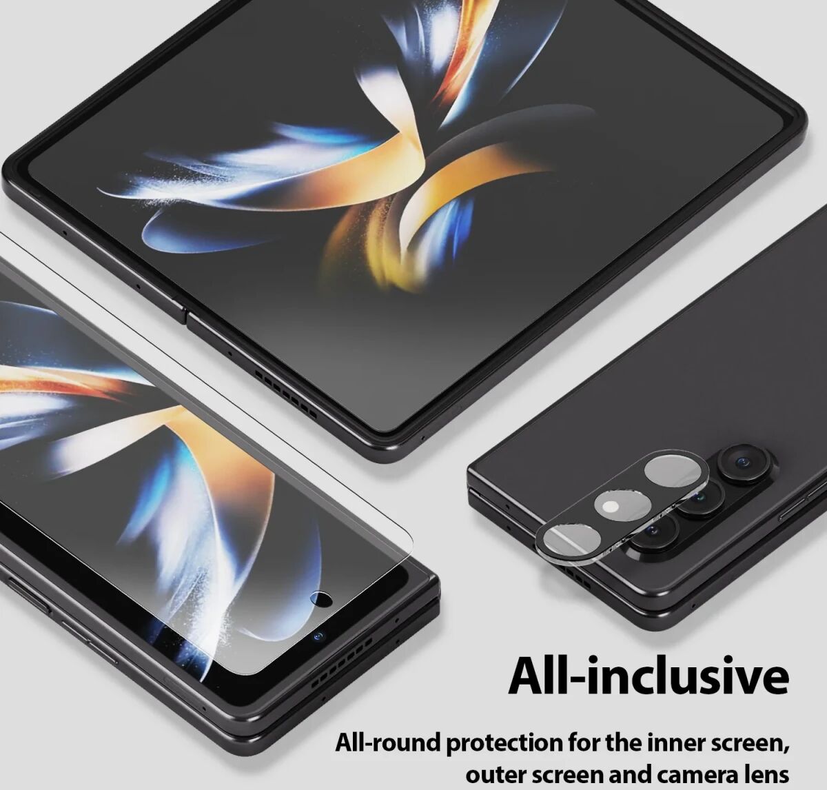 Whitestone All In One Pack Samsung Galaxy Z Fold 5 Bescherm Set 2+2+2 afbeelding 2