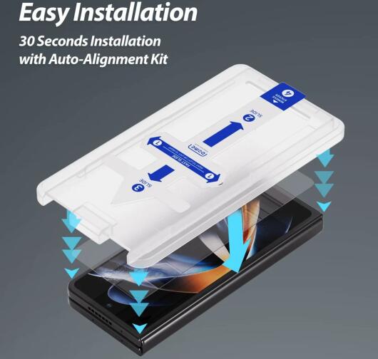 Whitestone EA Glass Samsung Galaxy Z Fold 5 Screen Protector 2-Pack afbeelding 2