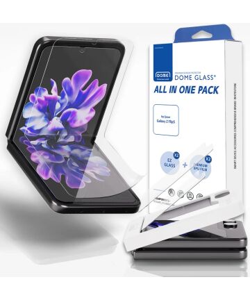 Whitestone All In One Pack Samsung Galaxy Z Flip 5 Bescherm Set 2+2 Screen Protectors