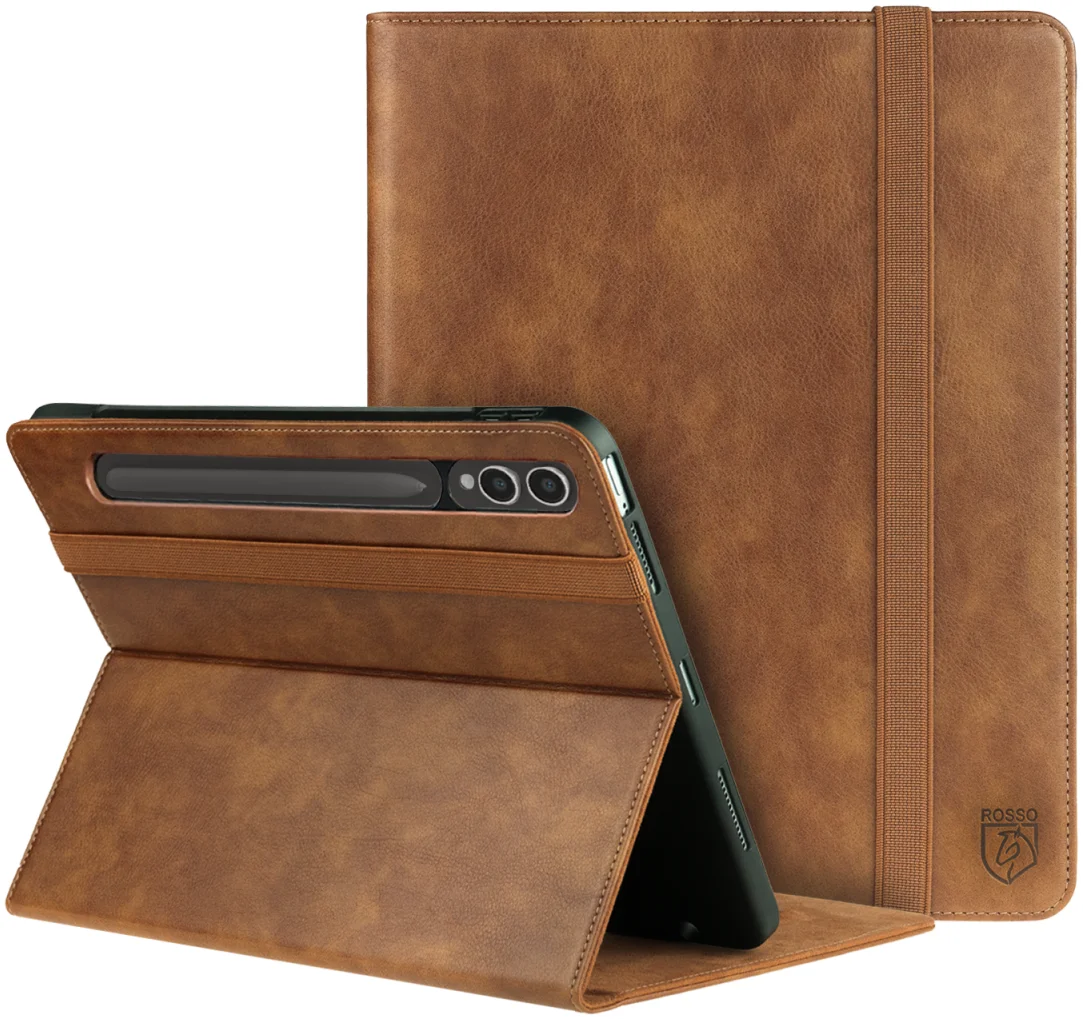 Rosso Element Samsung Galaxy Tab S9 Plus Hoes Book Case Bruin afbeelding 1